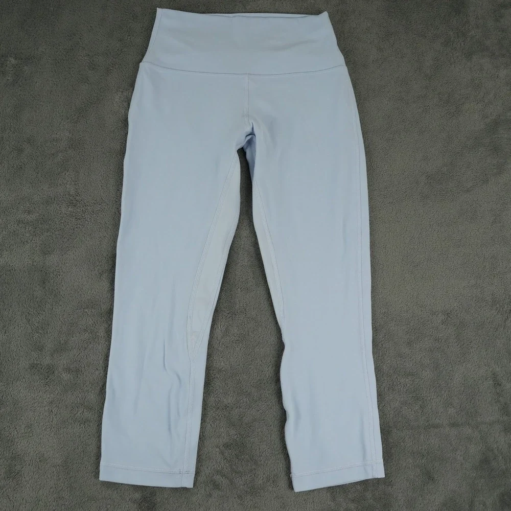 Lululemon Align High-Rise Crop Leggings‎ Womens 6 Light Blue Yoga Pants LW6BGHS